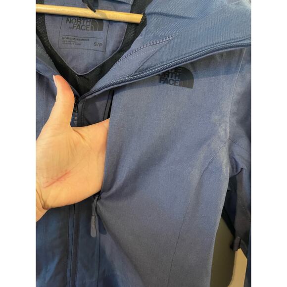 The North Face Thermoball Tri-Climate Blue Jacket Shell Vented Pockets Womens S - Picture 10 of 12